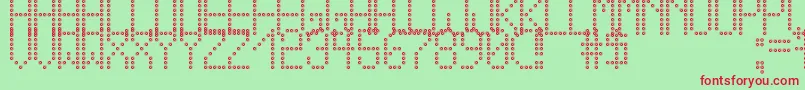 CrossLedTfb Font – Red Fonts on Green Background