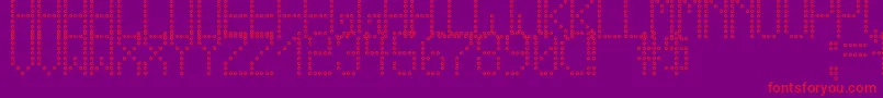 CrossLedTfb Font – Red Fonts on Purple Background