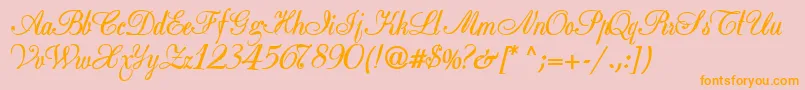 Basicclassa156aBold Font – Orange Fonts on Pink Background