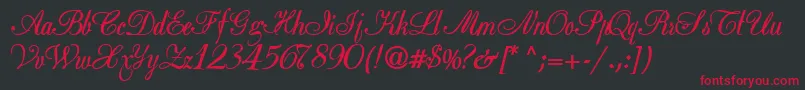 Basicclassa156aBold Font – Red Fonts on Black Background