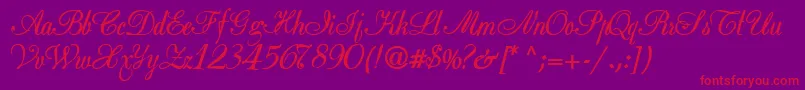 Basicclassa156aBold Font – Red Fonts on Purple Background