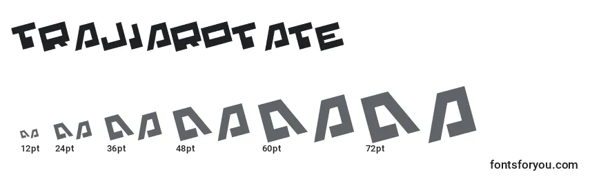 sizes of trajiarotate font, trajiarotate sizes