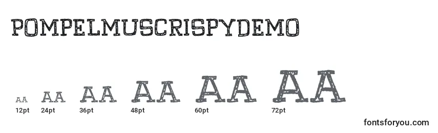 sizes of pompelmuscrispydemo font, pompelmuscrispydemo sizes