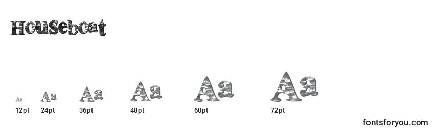 sizes of houseboat font, houseboat sizes