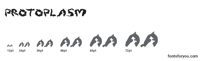 sizes of protoplasm font, protoplasm sizes