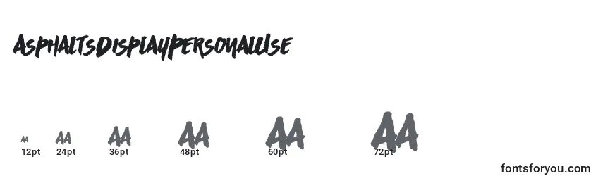 sizes of asphaltsdisplaypersonaluse font, asphaltsdisplaypersonaluse sizes