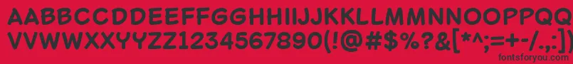 LascoBold Font – Black Fonts on Red Background