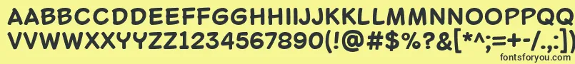 LascoBold Font – Black Fonts on Yellow Background