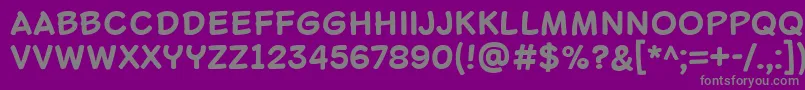 フォントLascoBold – 紫の背景に灰色の文字