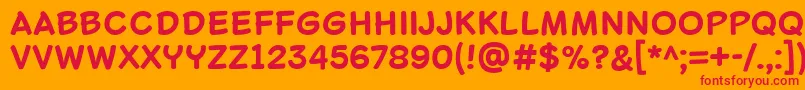 LascoBold Font – Red Fonts on Orange Background
