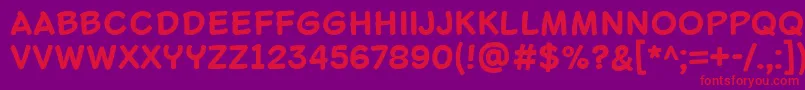 LascoBold Font – Red Fonts on Purple Background