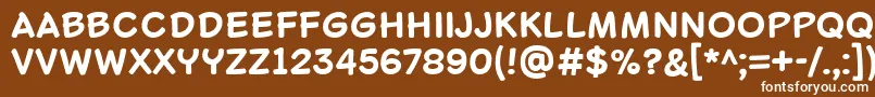 フォントLascoBold – 茶色の背景に白い文字