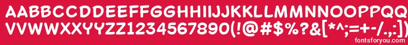 LascoBold Font – White Fonts on Red Background