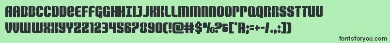 フォントNightwraithcond – 緑の背景に黒い文字