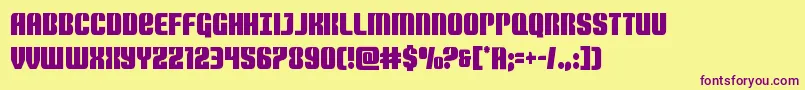 Nightwraithcond Font – Purple Fonts on Yellow Background