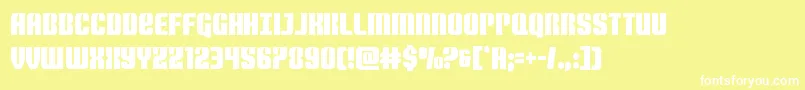 Nightwraithcond Font – White Fonts on Yellow Background