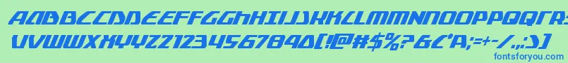 Globaldynamicscondital Font – Blue Fonts on Green Background
