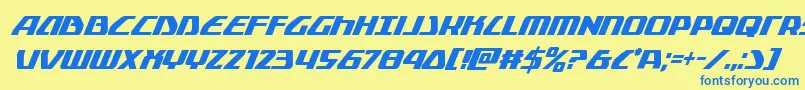 Globaldynamicscondital Font – Blue Fonts on Yellow Background