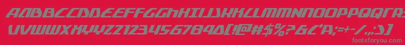 Globaldynamicscondital Font – Gray Fonts on Red Background