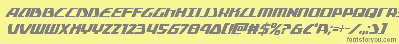 Globaldynamicscondital Font – Gray Fonts on Yellow Background