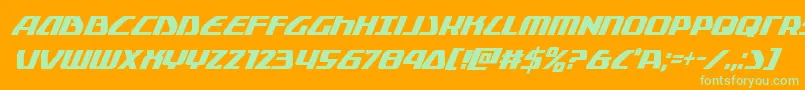 Globaldynamicscondital Font – Green Fonts on Orange Background