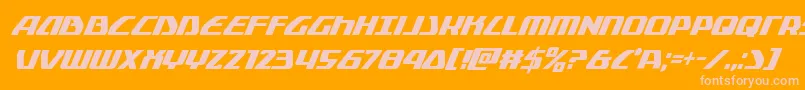 Globaldynamicscondital Font – Pink Fonts on Orange Background