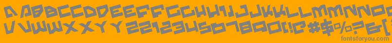 TrajiaRotate Font – Gray Fonts on Orange Background