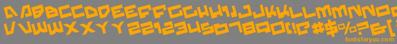TrajiaRotate Font – Orange Fonts on Gray Background
