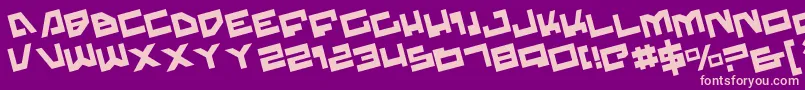 TrajiaRotate Font – Pink Fonts on Purple Background