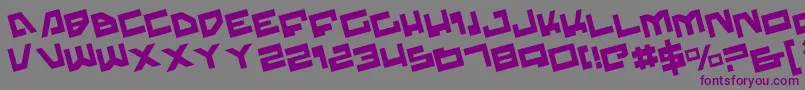 TrajiaRotate Font – Purple Fonts on Gray Background