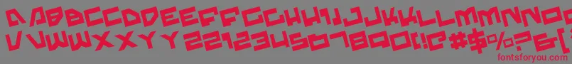 TrajiaRotate Font – Red Fonts on Gray Background