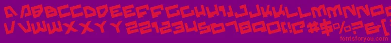 TrajiaRotate Font – Red Fonts on Purple Background