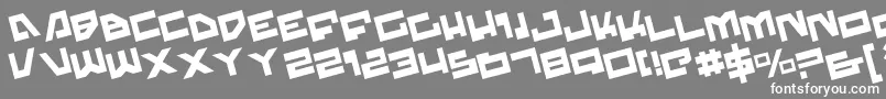 TrajiaRotate Font – White Fonts on Gray Background