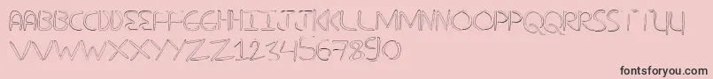 NuevostencilHollow Font – Black Fonts on Pink Background