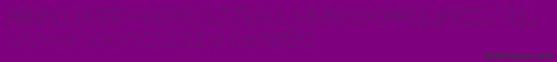 NuevostencilHollow-Schriftart – Schwarze Schriften auf violettem Hintergrund