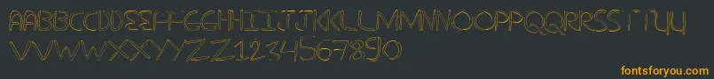 NuevostencilHollow Font – Orange Fonts on Black Background