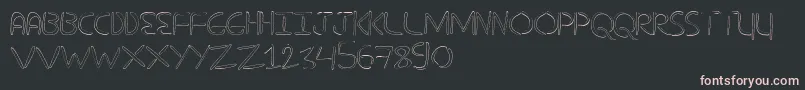 NuevostencilHollow Font – Pink Fonts on Black Background