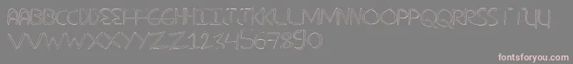 NuevostencilHollow Font – Pink Fonts on Gray Background