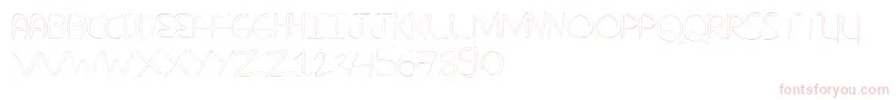 NuevostencilHollow Font – Pink Fonts on White Background