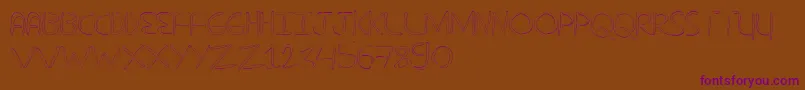NuevostencilHollow Font – Purple Fonts on Brown Background