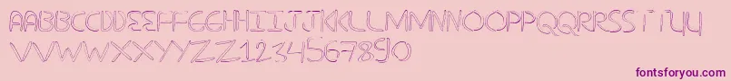NuevostencilHollow Font – Purple Fonts on Pink Background
