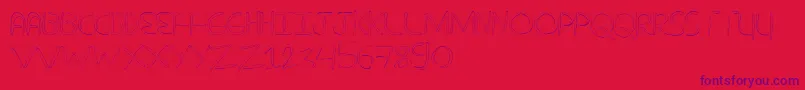 NuevostencilHollow Font – Purple Fonts on Red Background