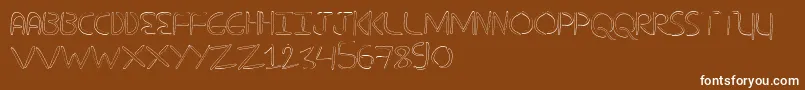 NuevostencilHollow Font – White Fonts on Brown Background