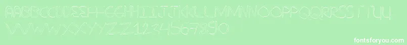 NuevostencilHollow Font – White Fonts on Green Background