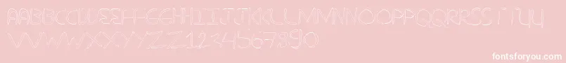 NuevostencilHollow Font – White Fonts on Pink Background