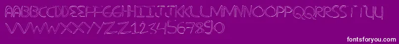 NuevostencilHollow Font – White Fonts on Purple Background