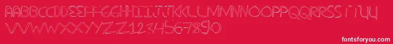 NuevostencilHollow Font – White Fonts on Red Background