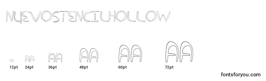 NuevostencilHollow Font Sizes