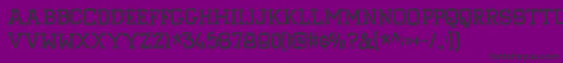 Fonte PompelmusCrispyDemo – fontes pretas em um fundo violeta