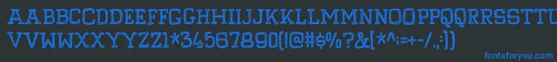 PompelmusCrispyDemo Font – Blue Fonts on Black Background